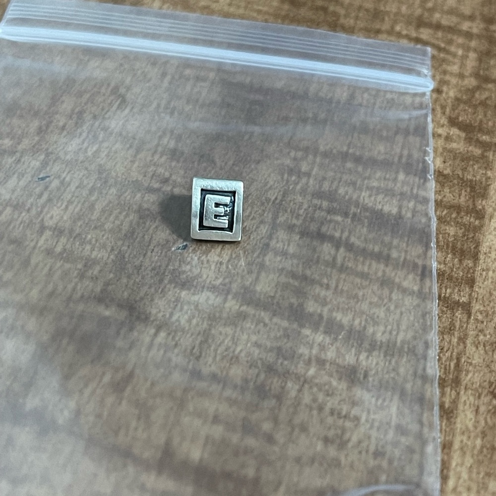 Pandora Letter E Initial Alphabet Block charm